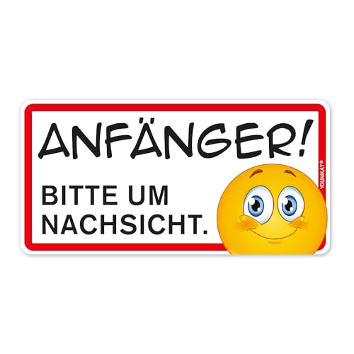younikat Fahranfänger Geschenk zum Führerschein I Magnet 20 x 10 cm I Anfänger! Bitte um Nachsicht I Motiv Smile I wetterfest magnetisch I kfz360 younikat Fahranfänger Geschenk zum Führerschein I Magnet 20 x 10 cm I Anfänger! Bitte um Nachsicht I Motiv Smile I wetterfest magnetisch I kfz360 von younikat
