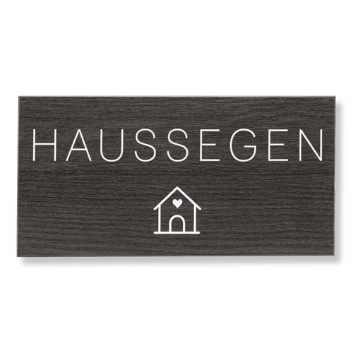 younikat Holzschild Haussegen I 32 cm I Geschenk-Idee zum Aufhängen I edel modern I dv1472 von younikat