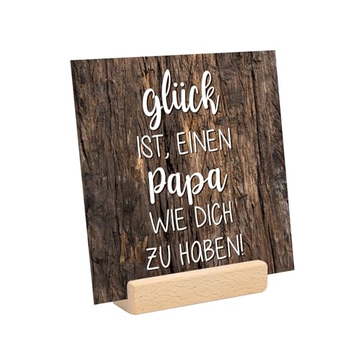 younikat Vatertagsgeschenk Papa I Tafel Glück Papa wie dich zu haben I Geschenk Geburtstag Dankeschön I dv1404 von younikat