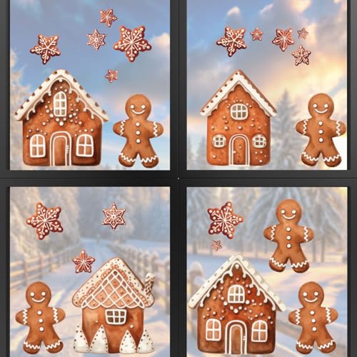 younikat Weihnachten Fensterbild Lebkuchen-Männchen Häuschen 24 Teile I braun I statisch haftend I wiederverwendbar I dv1554 younikat Weihnachten Fensterbild Lebkuchen-Männchen Häuschen 24 Teile I braun I statisch haftend I wiederverwendbar I dv1554 von younikat