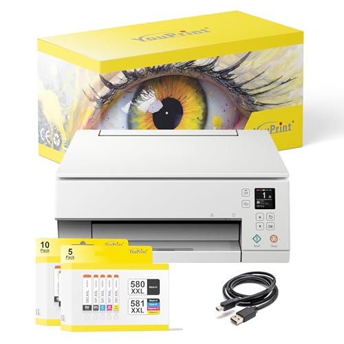 youprint Bundle TS6351a Drucker (mit Scanner, Kopierer) mit 15er Set Tintenpatronen von youprint