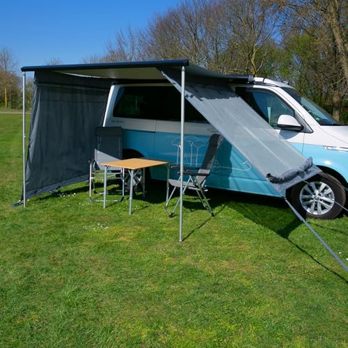 your GEAR Campingbus Sun + Rain Blocker Side Walls - 2 x Seitenwand für Markise mit 2 m Auszug von your GEAR