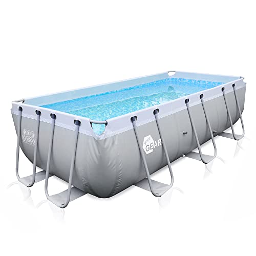 your GEAR Familien Pool 4x2x1m Stahlrahmenbecken Gartenpool Stahlrohrbecken Schwimmbecken Schwimmbad Planschbecken von your GEAR