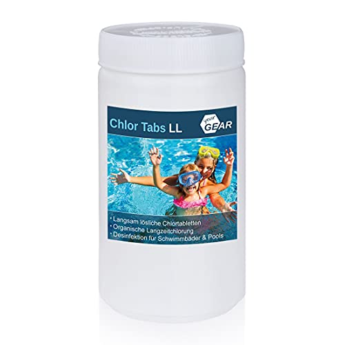 yourGEAR Chlor Tabs LL - 200g Chlortabletten, langsamlösliche Tabletten mit 92% Aktiv-Chlor zur Pool Desinfektion in 1kg oder 3 kg Gebinde zur Auswahl [1kg] von your GEAR