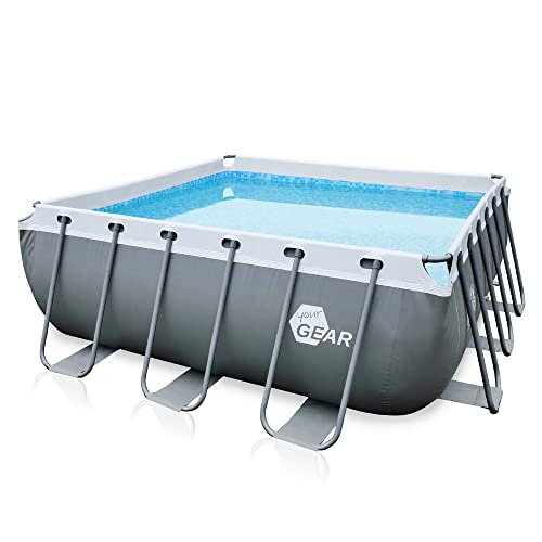 yourGEAR Familien Pool 3x3x1m Stahlrahmenbecken Gartenpool Stahlrohrbecken Schwimmbecken Schwimmbad Planschbecken von your GEAR