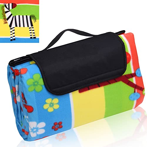 your GEAR Kids XL Kinder Picknickdecke 200x200 Camping Fleece Decke wasserdichte & isolierte Stranddecke von your GEAR