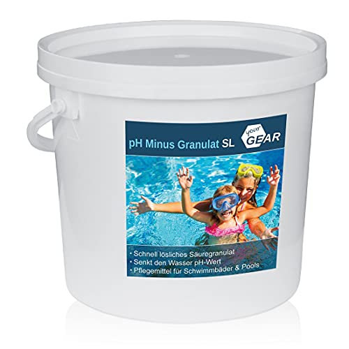 yourGEAR pH Minus Granulat SL schnelllöslicher pH Senker zur optimalen ph-Wert Stabilisierung des Pool-Wassers 1,5 kg oder 7 kg Gebinde zur Auswahl [7kg] von your GEAR