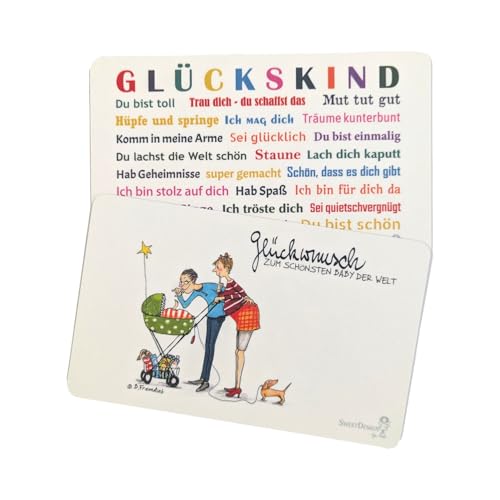 2 Frühstücksbrettchen by Sweetdesign mit Motiven von Barbara Freundlieb, Brettchen Schneidebrett, GEBURT, ca. 14,8 x 23,4 cm von your castle