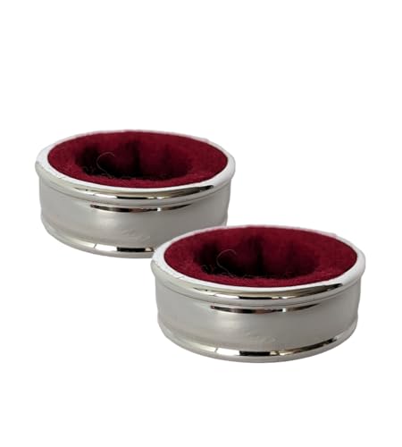 2er Set Tropfring Tropfenfänger D 4cm B 1,5cm edel versilbert für Weinflaschen, Flaschen von your castle