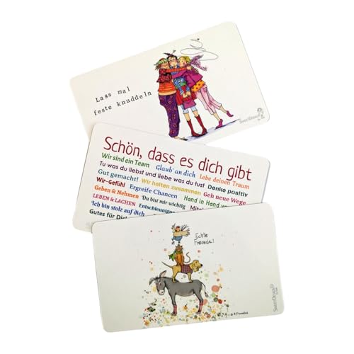 3 Frühstücksbrettchen by Sweetdesign mit Motiven von Barbara Freundlieb FREUNDSCHAFT, Brettchen Schneidebrett, ca. 14,8 x 23,4 cm von your castle