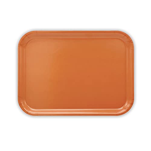 your castle Servier-Tablett Holztablett rechteckig 27 x 20 cm aus Birkenholz handgearbeitet in mango orange von your castle