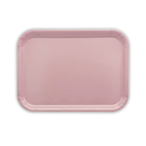your castle Servier-Tablett Holztablett rechteckig 27 x 20 cm aus Birkenholz handgearbeitet in rosa pink von your castle