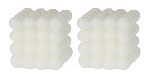 your castle Bubble Kerzen Set 2 Stück weiß - nachhaltige Deko Kerzen, 7,5x7,5x7,5 cm your castle Bubble Kerzen Set 2 Stück weiß - nachhaltige Deko Kerzen, 7,5x7,5x7,5 cm von your castle
