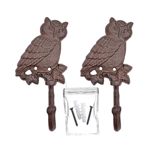 your castle Haken 2er Set Vogelmotive Dekorativer Wandhaken Garderobenhaken Kleiderhaken aus Gusseisen Eule, 18 x 8 cm your castle Haken 2er Set Vogelmotive Dekorativer Wandhaken Garderobenhaken Kleiderhaken aus Gusseisen Eule, 18 x 8 cm von your castle