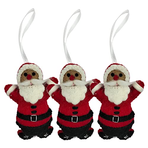 Handgearbeitete Weihnachsset aus Filz, Weihnachts-Deko zum Aufhängen in rot weiß: 3 Weihnachtsmänner 14x5cm Handgearbeitete Weihnachsset aus Filz, Weihnachts-Deko zum Aufhängen in rot weiß: 3 Weihnachtsmänner 14x5cm von your castle