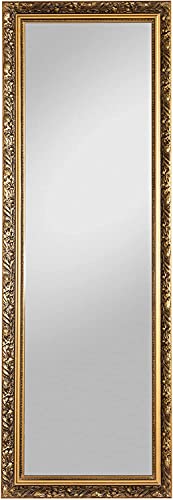 Your-homestyle Rahmenspiegel Emma Holz 55x70 / 50x150 / 70x170 Wandspiegel mit Rahmen rechteckig incl. Aufhänger für die Wandmontage Mirror (Gold, 150 x 50) von Your-homestyle