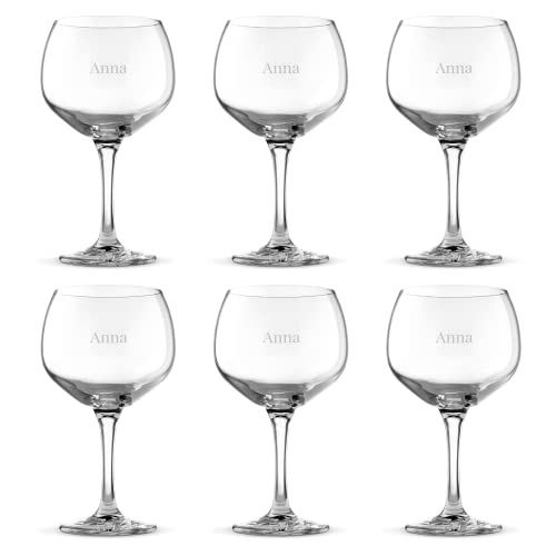 Gin Tonic Glas mit Gravur Personalisierbar mit Namen - Gin Tonic Glas Graviert mit Namen: Personalisierbar mit Text, Verschiedenen Designs und Schriftarten (6) von your surprise