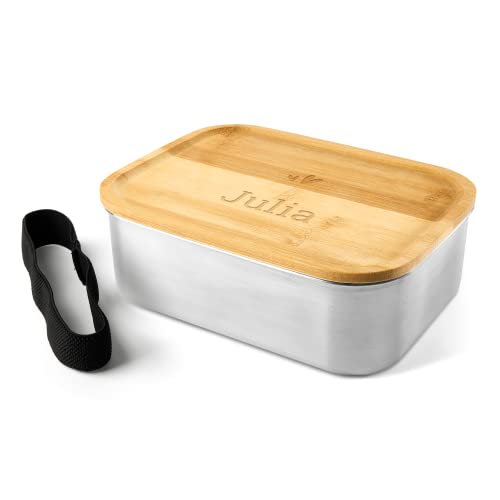 your surprise Lunchbox personalisiert - Brotdose mit namen edelstahl und holz von your surprise