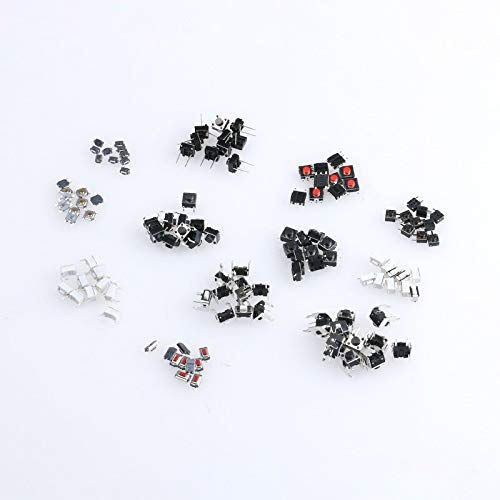 yourDroid Microschalter/Drucktaster SMD/THT Sortiment 120 Stück 12 Größen von yourDroid