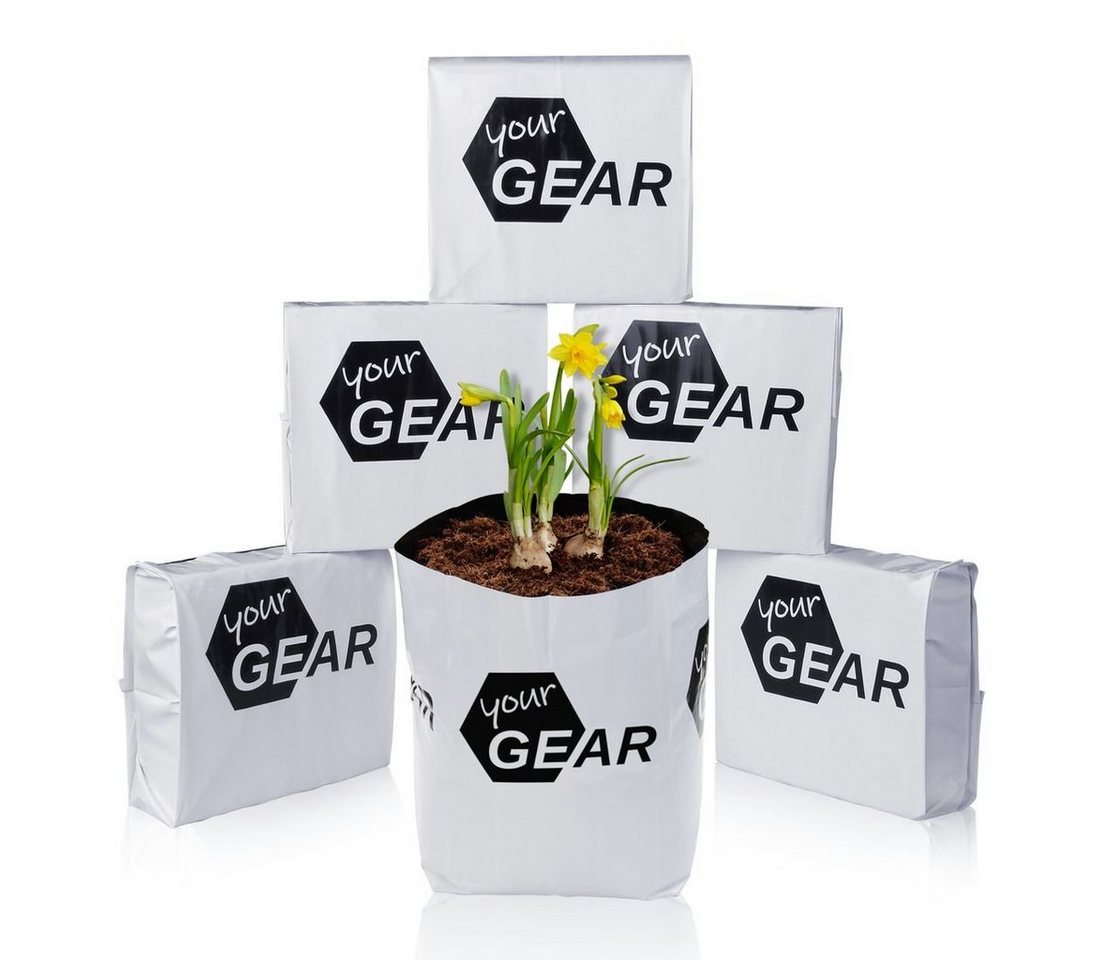 yourGEAR Anzucht- und Kräutererde yourGEAR 6x 12L Coco Grow Bag 6x 1kg gepresste Kokoserde Aussaat Beutel Kokosfaser Anzucht Blumenerde ungedüngt torffrei von yourGEAR