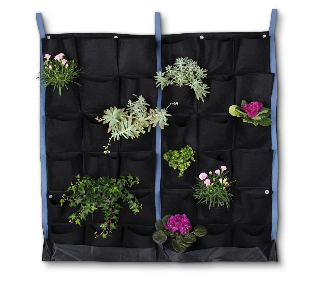 yourGEAR Blumentopf yourGEAR Growbag 36 Pflanztasche Vlies Pflanzbeutel Filz Pflanzwand vertikaler Garten Wandbepflanzung Pflanzsack von yourGEAR