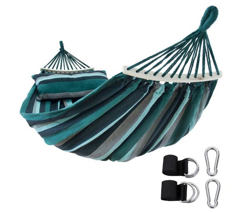 yourGEAR Hängematte yourGEAR Bali Smaragd Hängematte mit Stangen 220x120cm 240kg Kissen von yourGEAR