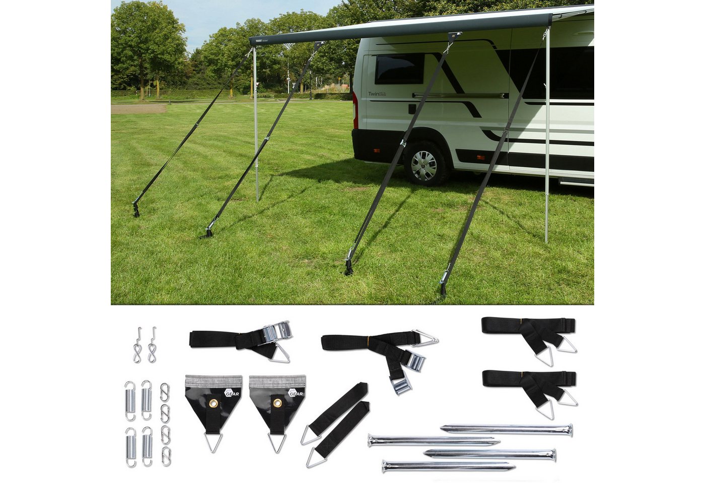 yourGEAR Sonnensegel your GEAR Storm Set Markise - 4-Punkt Markisensicherung Sturmband yourGEAR Sonnensegel your GEAR Storm Set Markise - 4-Punkt Markisensicherung Sturmband von yourGEAR