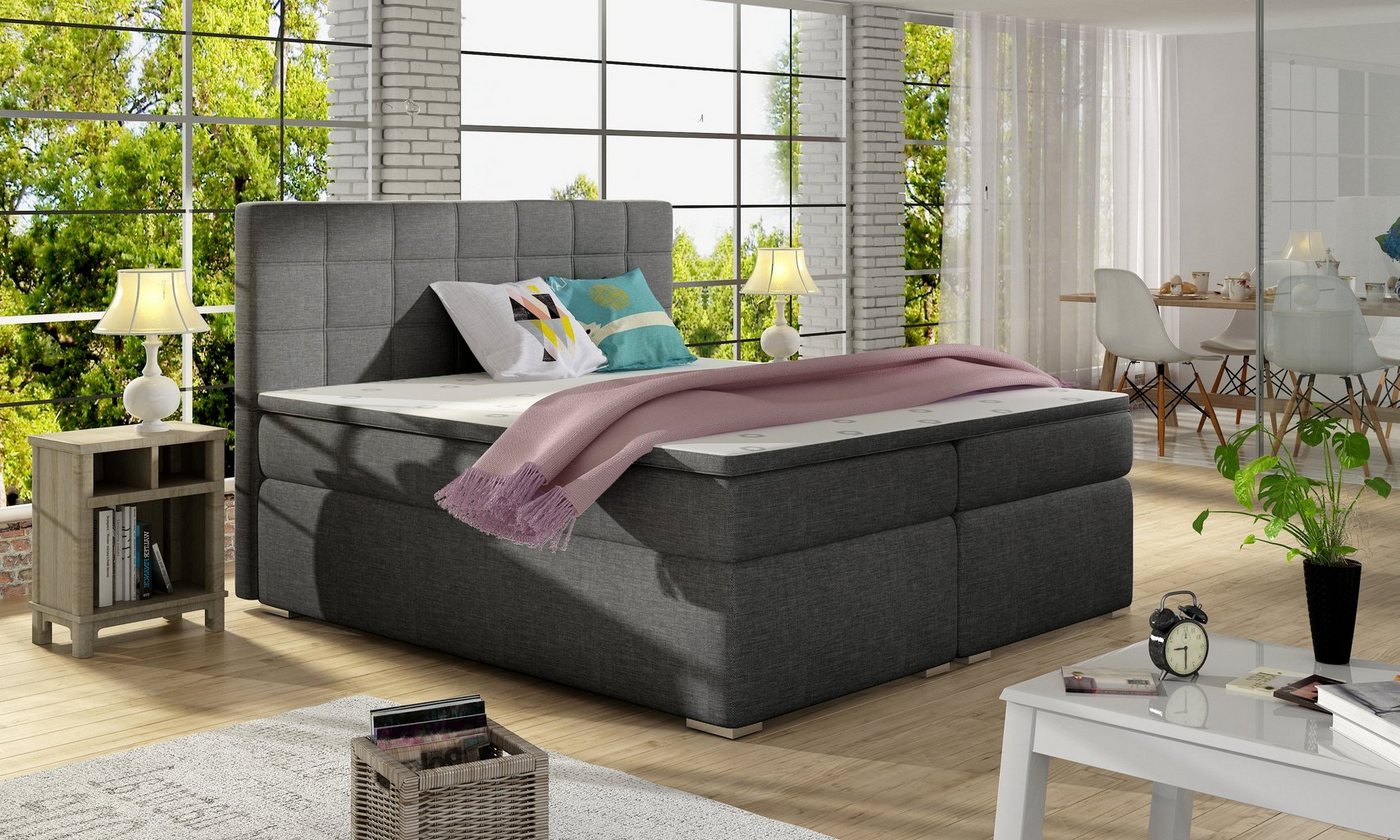 yourhouse24 Boxspringbett Alice Designerbett Hotelbett mit Bettkasten Kontinentales Bett von yourhouse24