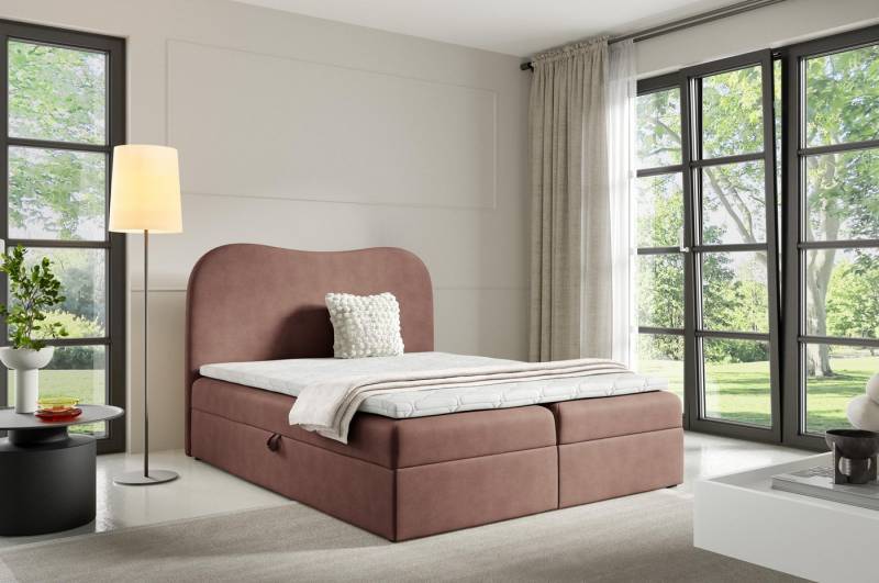 yourhouse24 Boxspringbett Ambra Lux (Bonell-Matratze und Topperr), mit zwei Bettkästen von yourhouse24