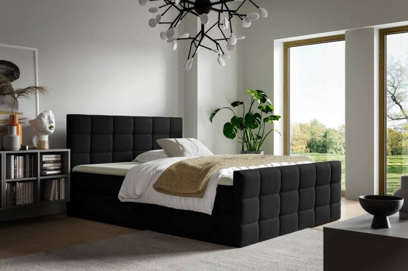 yourhouse24 Boxspringbett Berlin (Bonell-Matratze und Topperr), mit zwei Bettkästen von yourhouse24