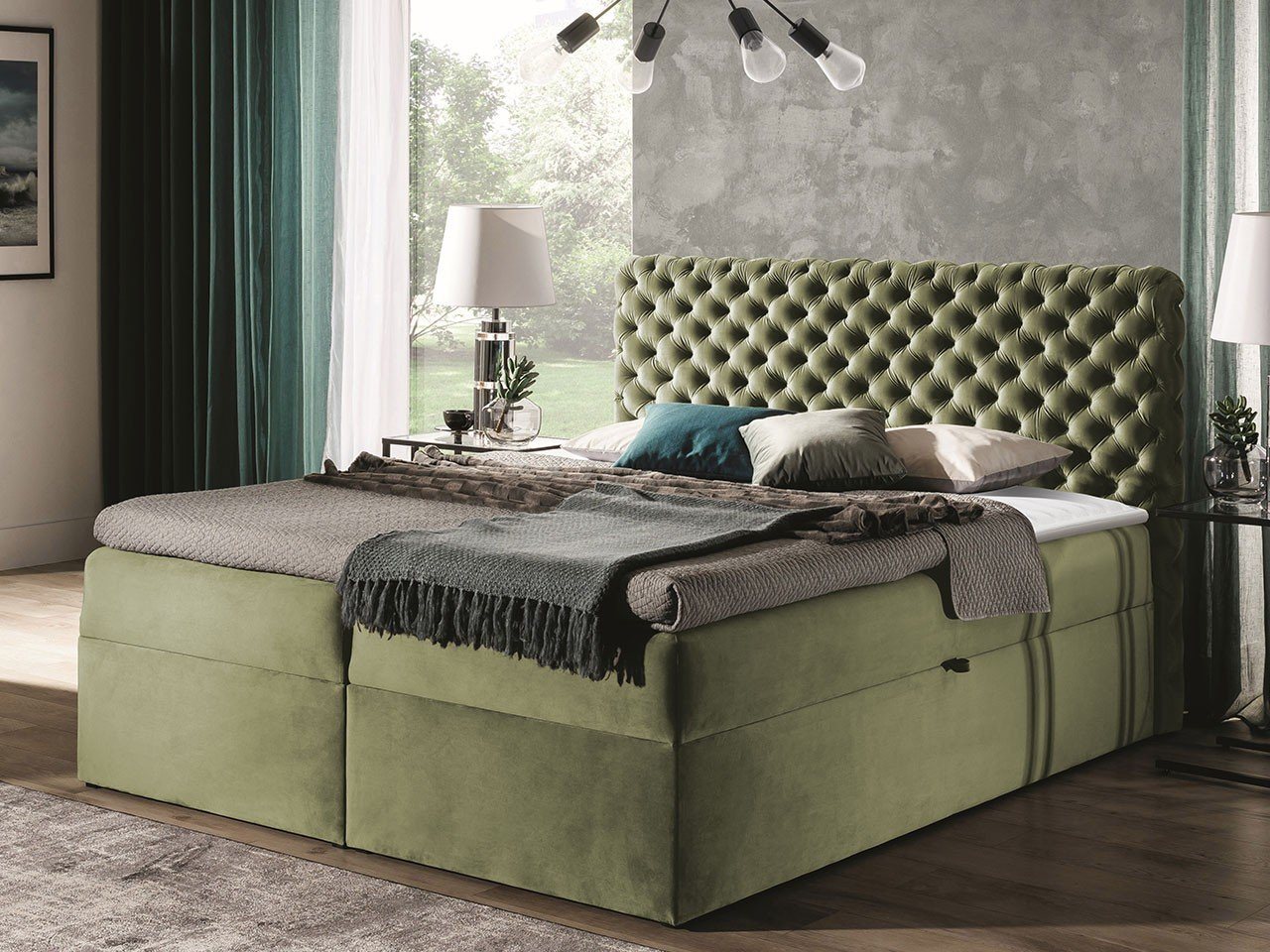 yourhouse24 Boxspringbett Chesterfield mit 2 Bettkästen, Doppelbett mit Bonell-Matratze + Topper yourhouse24 Boxspringbett Chesterfield mit 2 Bettkästen, Doppelbett mit Bonell-Matratze + Topper von yourhouse24