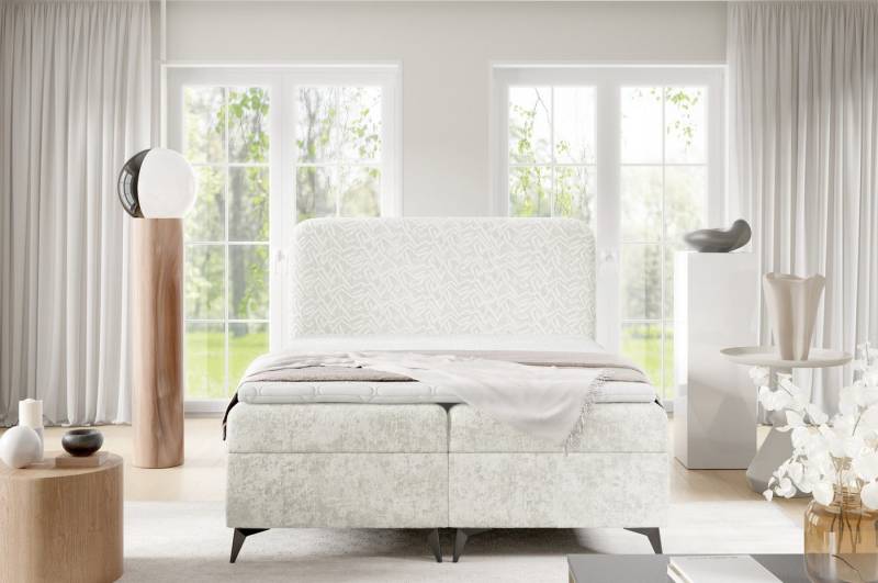 yourhouse24 Boxspringbett Ferni (Bonell-Matratze und Topperr), mit zwei Bettkästen von yourhouse24