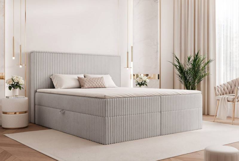 yourhouse24 Boxspringbett HIUMA II mit Stauraum (Bonell-Matratze + Topper) (Bett mit Stauraum und Topper), inkl. Bettkasten und Topper von yourhouse24
