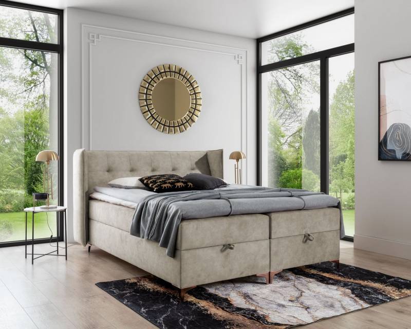 yourhouse24 Boxspringbett LOTOS (Bonell-Matratze und Topperr), mit zwei Bettkästen von yourhouse24