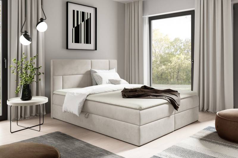 yourhouse24 Boxspringbett ORLANDO (Bonell-Matratze und Topper), mit zwei Bettkästen von yourhouse24