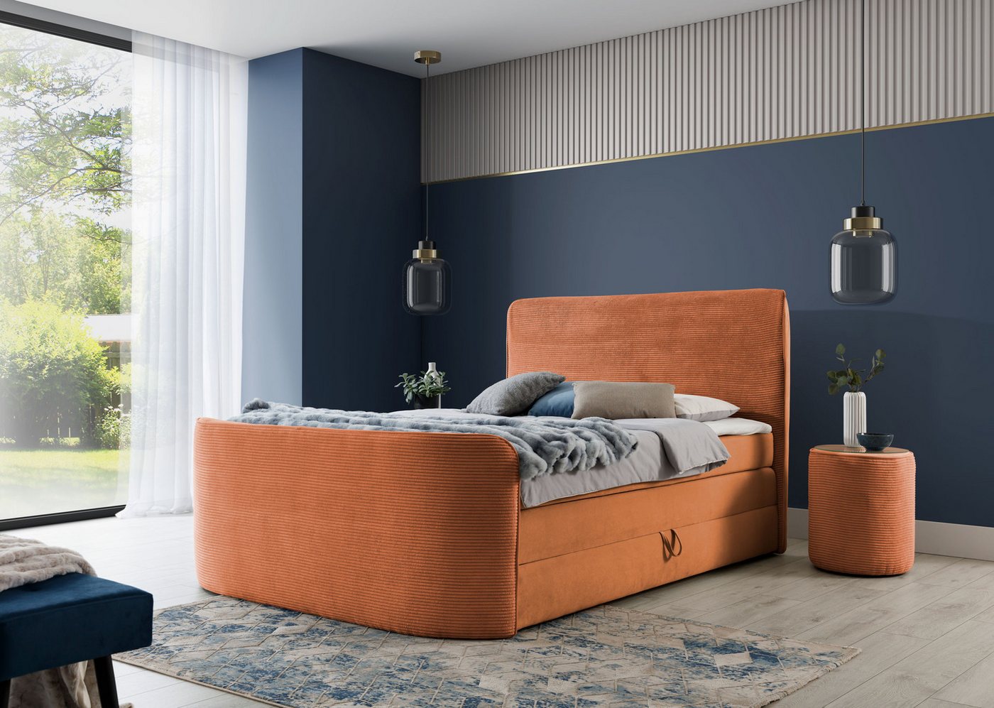 yourhouse24 Boxspringbett Plaza (Bonell-Matratze und Topperr), mit zwei Bettkästen von yourhouse24