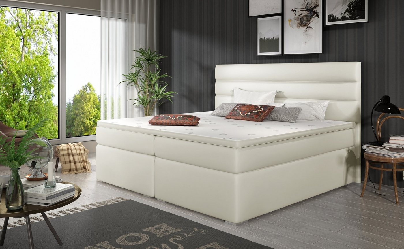 yourhouse24 Boxspringbett Softy mit zwei Bettkästen Doppelbett mit Matratze und Topper von yourhouse24