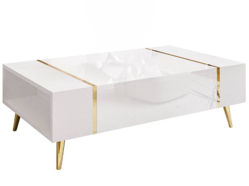 yourhouse24 Couchtisch ONYX auf goldenen Beinen Hochglanz von yourhouse24