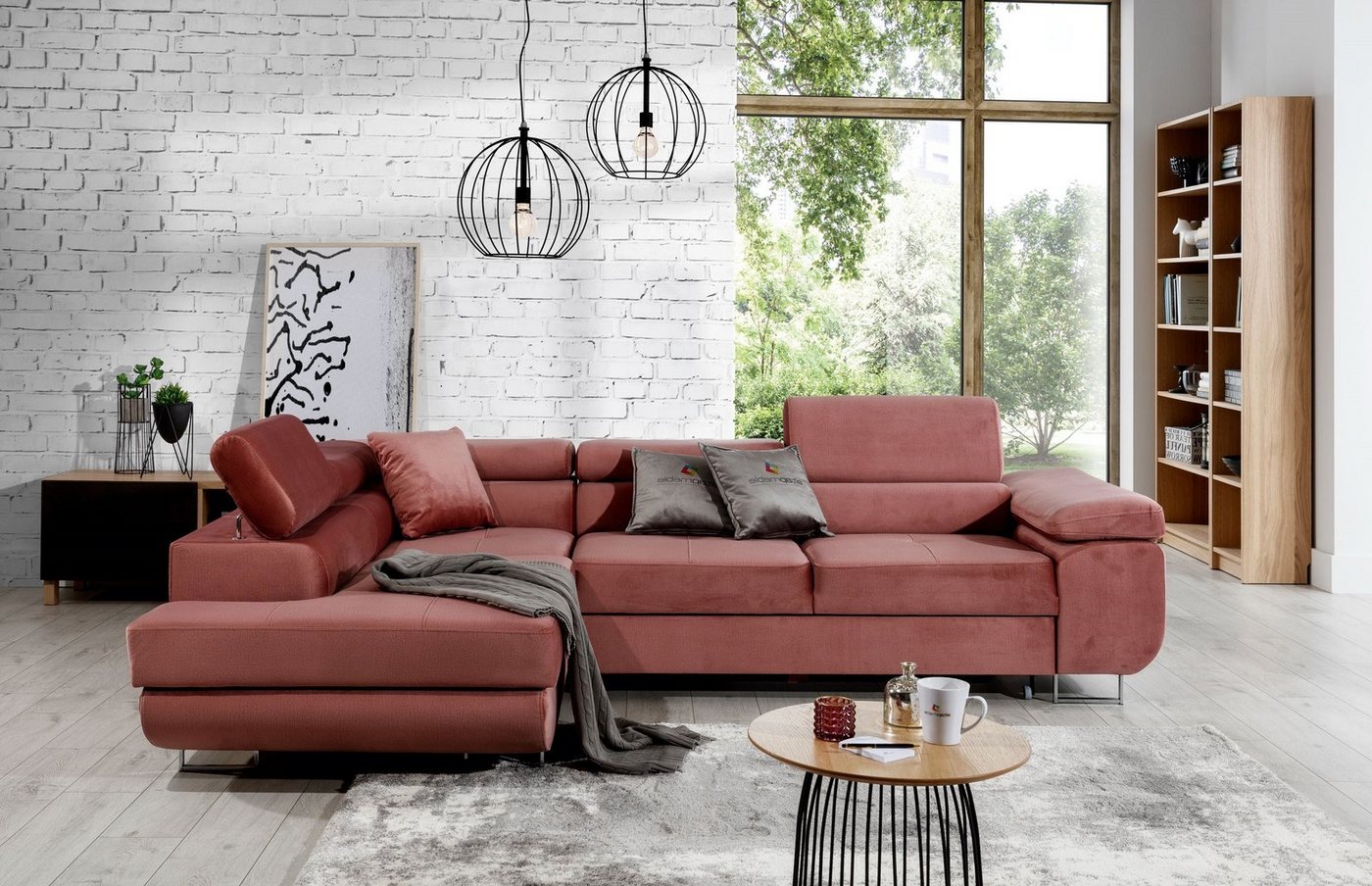 yourhouse24 Ecksofa ANTON L-form Schlafsofa Wohnlandschaft Links Rechts Couch Bettkasten von yourhouse24