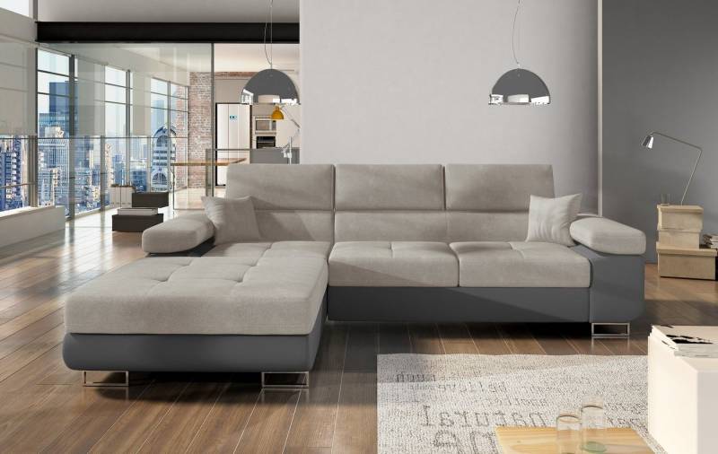 yourhouse24 Ecksofa Armando L-form Schlafsofa Wohnlandschaft Links Rechts Couch Bettkasten von yourhouse24
