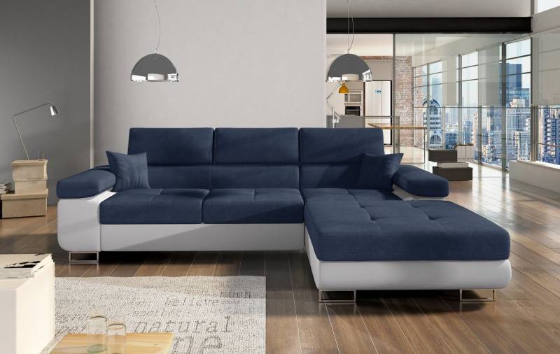 yourhouse24 Ecksofa Armando L-form Schlafsofa Wohnlandschaft Links Rechts Couch Bettkasten von yourhouse24