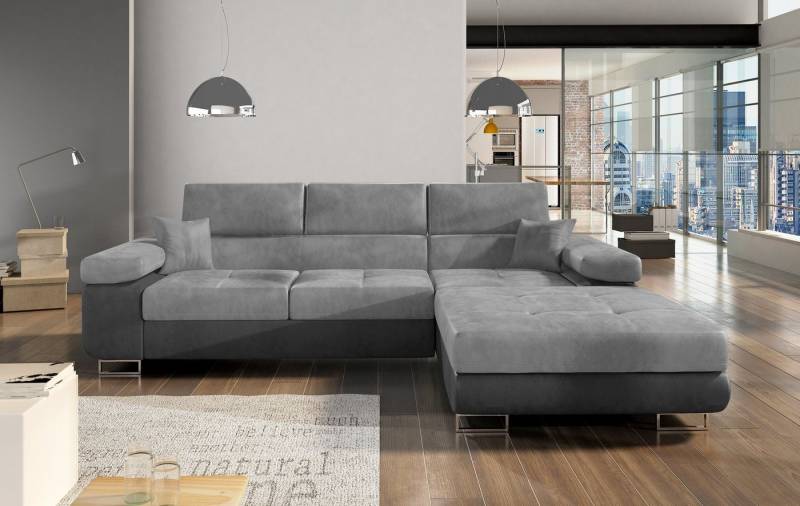 yourhouse24 Ecksofa Armando L-form Schlafsofa Wohnlandschaft Links Rechts Couch Bettkasten von yourhouse24