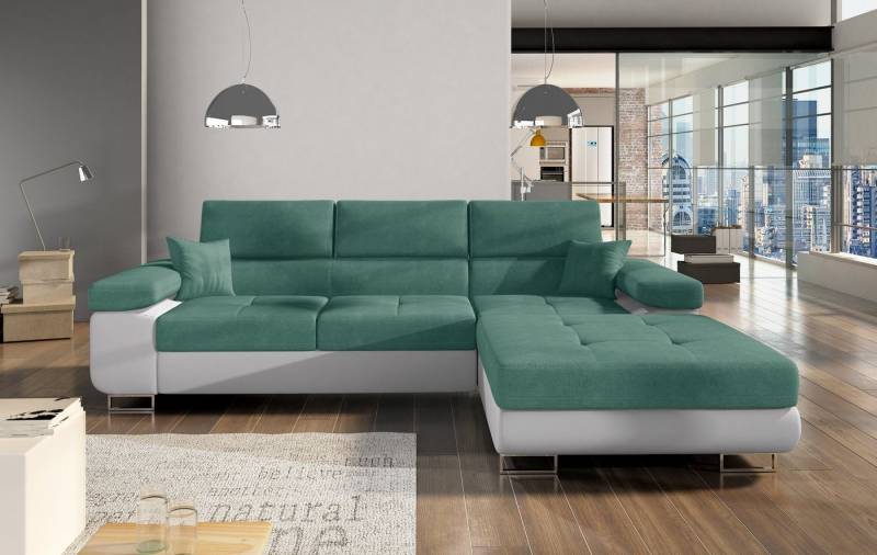 yourhouse24 Ecksofa Armando L-form Schlafsofa Wohnlandschaft Links Rechts Couch Bettkasten von yourhouse24