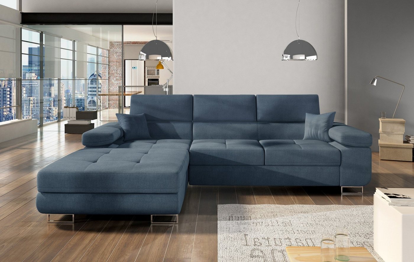 yourhouse24 Ecksofa Armando L-form Schlafsofa Wohnlandschaft Links Rechts Couch Bettkasten von yourhouse24