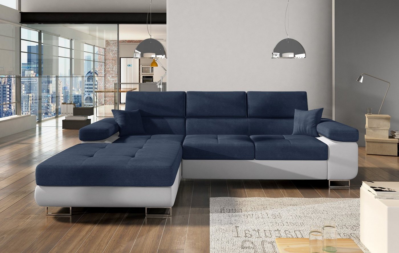 yourhouse24 Ecksofa Armando L-form Schlafsofa Wohnlandschaft Links Rechts Couch Bettkasten von yourhouse24