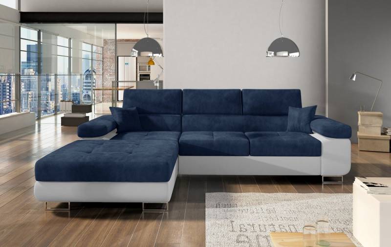 yourhouse24 Ecksofa Armando L-form Schlafsofa Wohnlandschaft Links Rechts Couch Bettkasten von yourhouse24