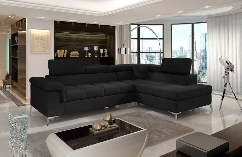 yourhouse24 Ecksofa Eridano L-form Schlafsofa Wohnlandschaft Links Rechts Bettkasten von yourhouse24