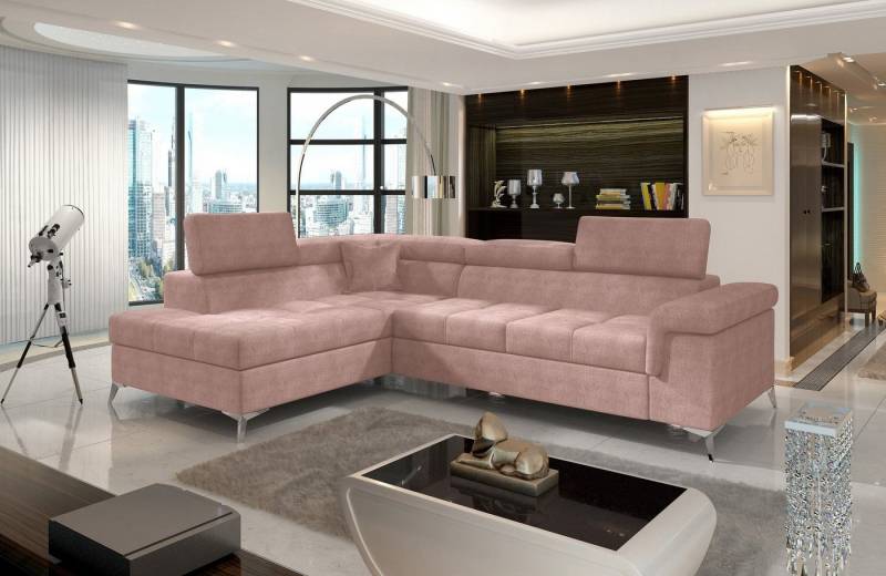yourhouse24 Ecksofa Eridano L-form Schlafsofa Wohnlandschaft Links Rechts Bettkasten von yourhouse24