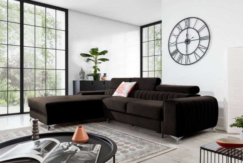 yourhouse24 Ecksofa Grayson Schlafsofa Wohnlandschaft Links Rechts Couch Bettkasten von yourhouse24