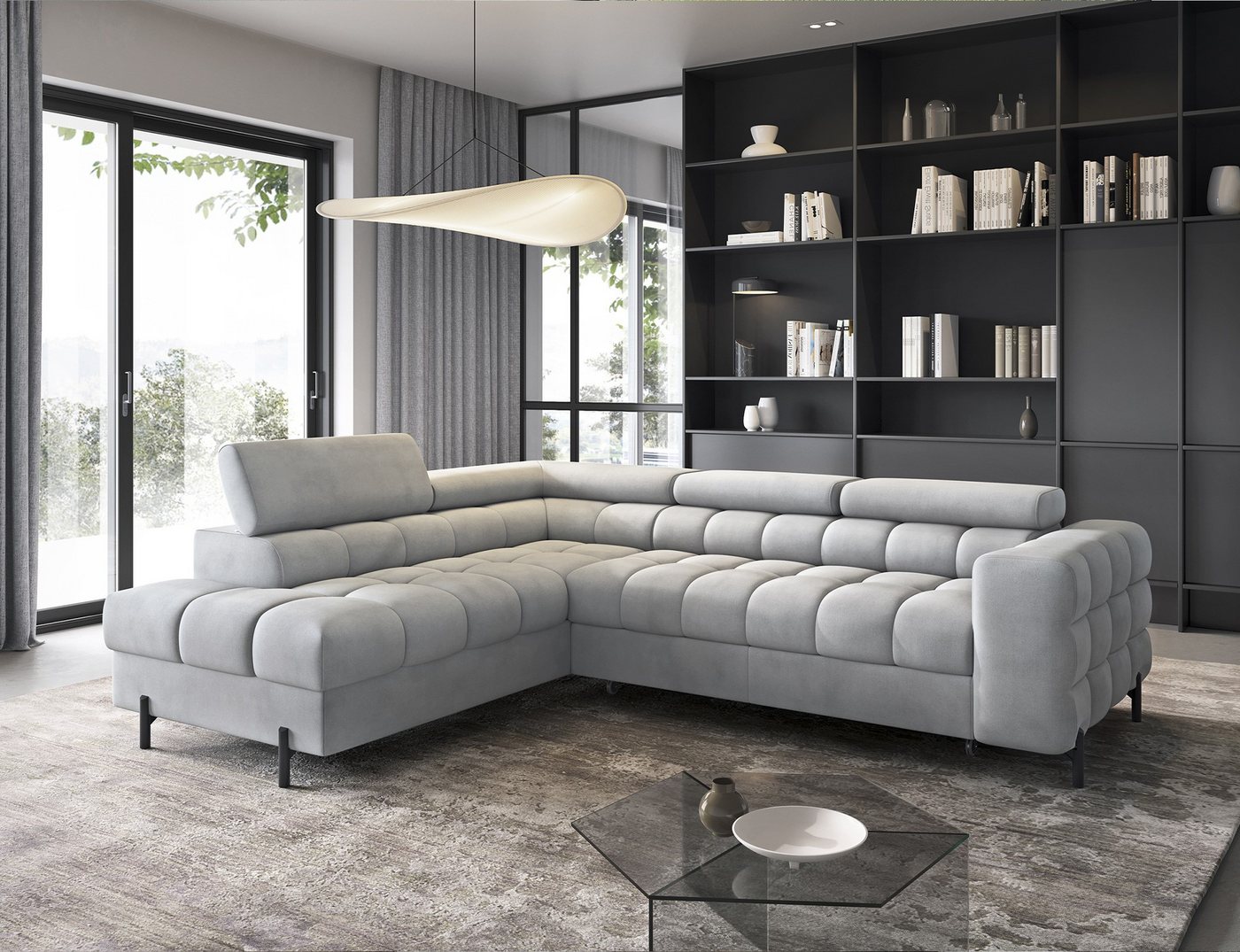 yourhouse24 Ecksofa L-Form FERUCCE Ecksofa mit Schlaffunktion, mit Relaxfunktion von yourhouse24